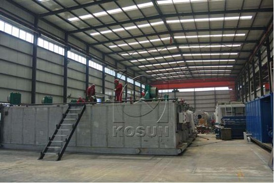 KOSUN 1000GPM軌道式低溫鑽井泥漿固控係統組裝現場