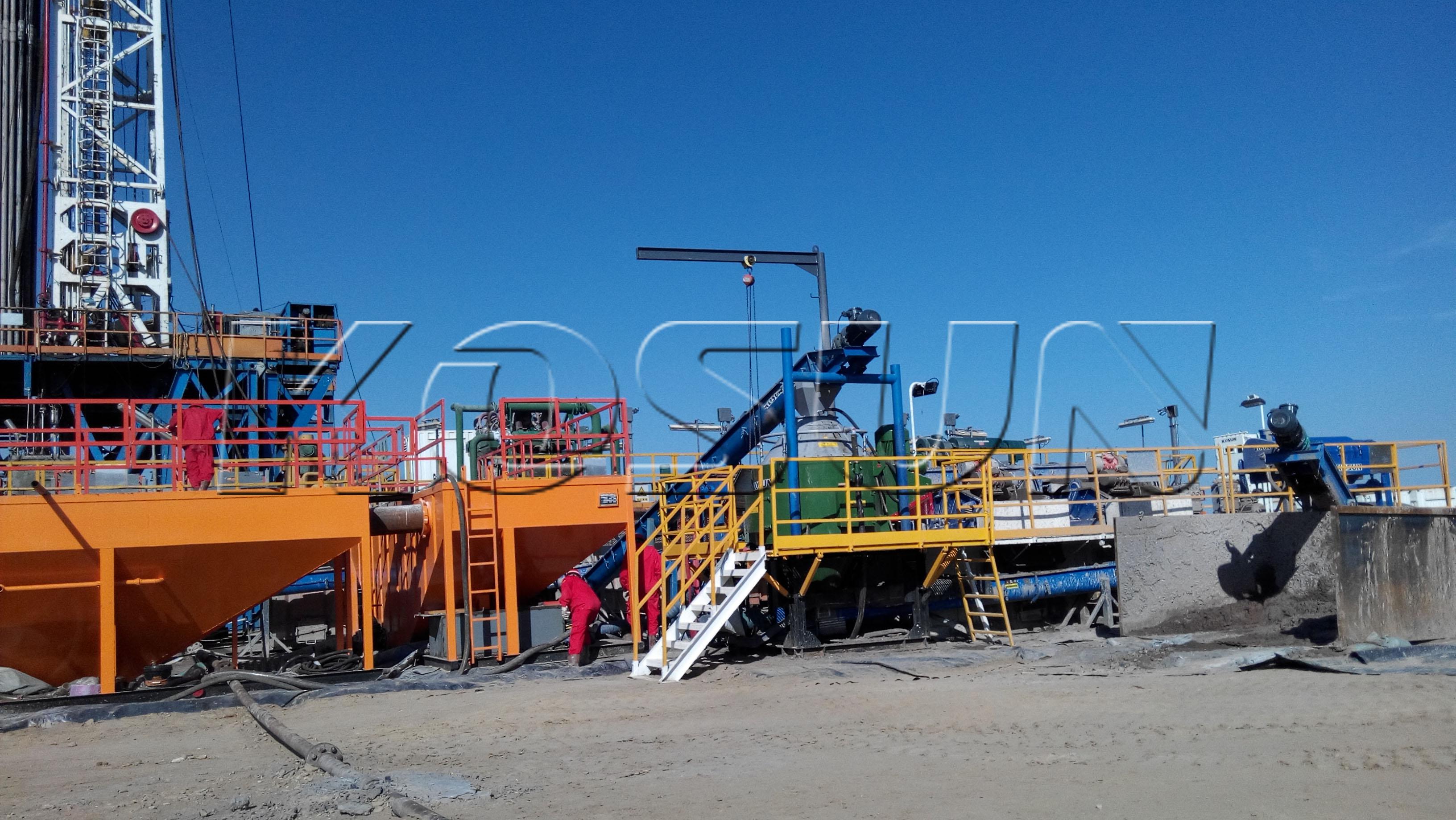 鑽井廢棄物處理設備現場圖